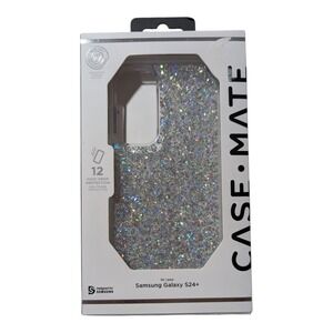 K8. Case-Mate Twinkle Disco Case for Samsung Galaxy S24+ Silver Glitter
